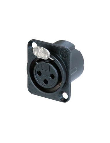 Xlr femmina da pannello 3poli da pannell contatti oro serie dlx