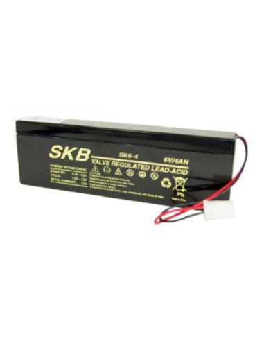Batteria al piombo 6V 4AH con connettore tipo Beghelli
