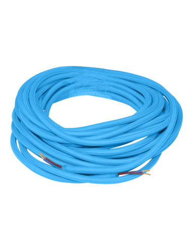 Cavo tessile flessibile azzurro 2x0,75 10m