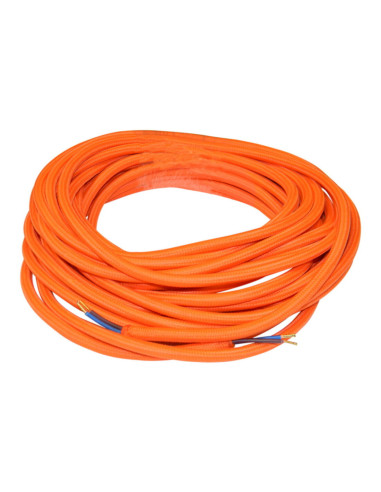 Cavo tessile flessibile arancione 2x0,75 10m