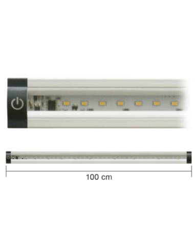 Barra LED triangolare 10W 3000k 100cm con interruttore