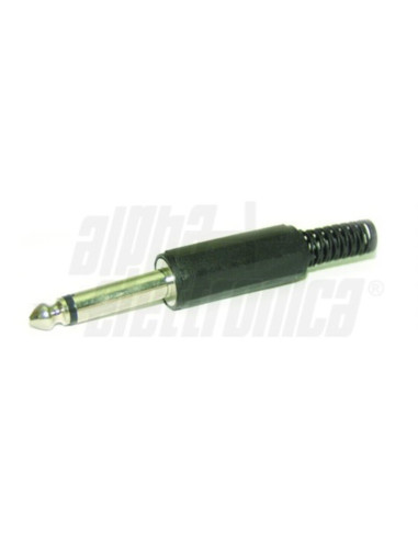 Spina jack 6,3mm mono con guidacavo PVC