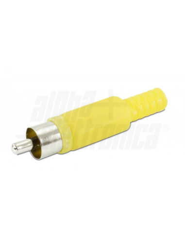 Spina coax RCA con guidacavo gialla