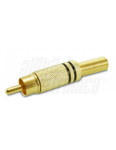 Spina coax rca con guidacavo nera