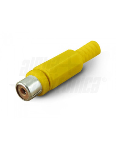 Presa coax rca c/guidacavo gialla
