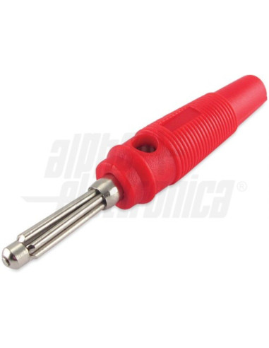 Spina banana 4mm rossa economica