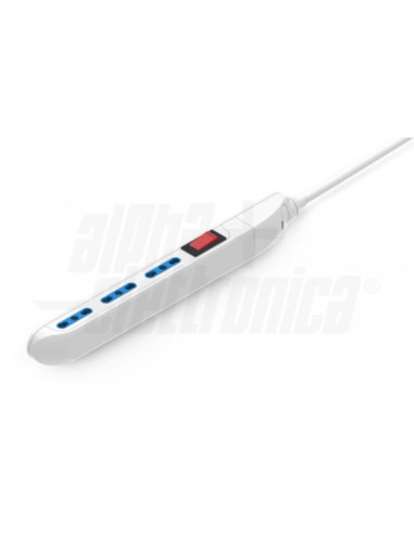 Multipresa slim 3p 10/16a c/int bianca