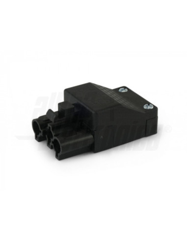 Spina volante anti estrazione 16A 500v 2p+t - contatto maschio