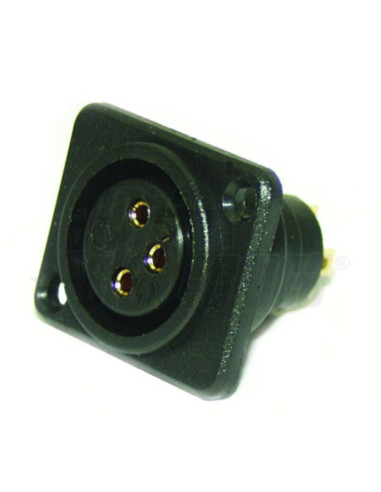 Presa XLR da pannello nera