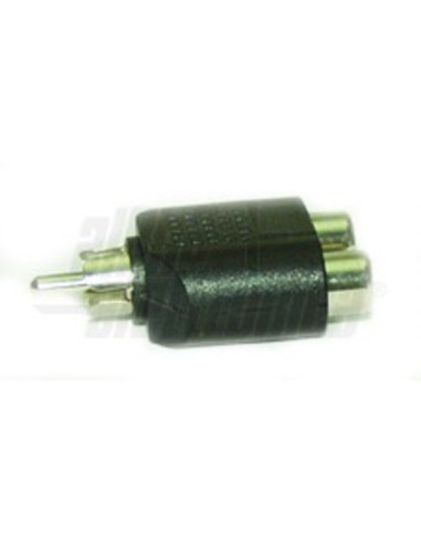 Adattatore 1 spina rca - 2 prese rca