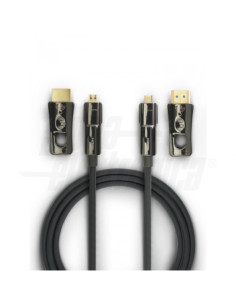 Cavo HDMI fibra ottica 4K 60hz 25m adatt micro-d a HDMI...