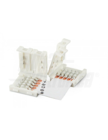 Connettori PCB a L per striscia LED RGBw 12mm kit 10pz