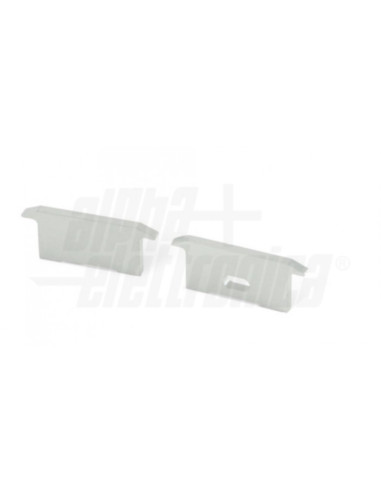 Tappi da incollare in alluminio per profilo JO380/102 kit 2pz