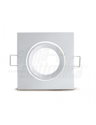 Supporto bianco  per LED 83x83mm ghiera orientabile  attacco escluso