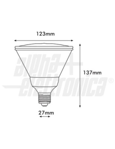 Lampada a bulbo LED 3,2w230v E27 bianco caldo