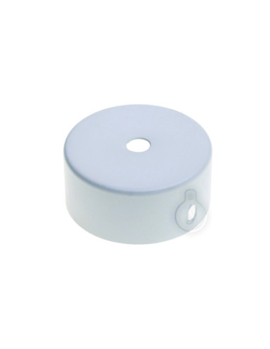 Rosone ad un foro metallo ⌀65mm h.35mm con staffa ed accessori bianco