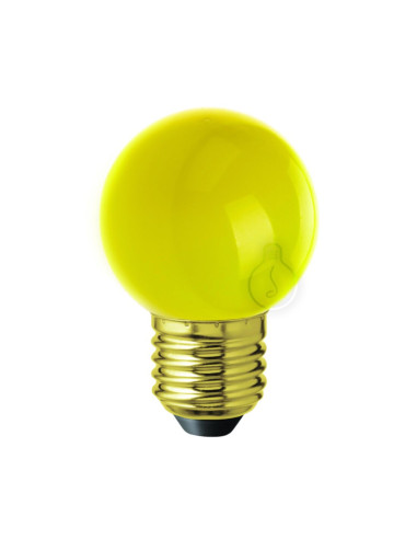 Lampadina LED E27 globo colorata gialla a luce calda non dimmerabile 1W 130lm