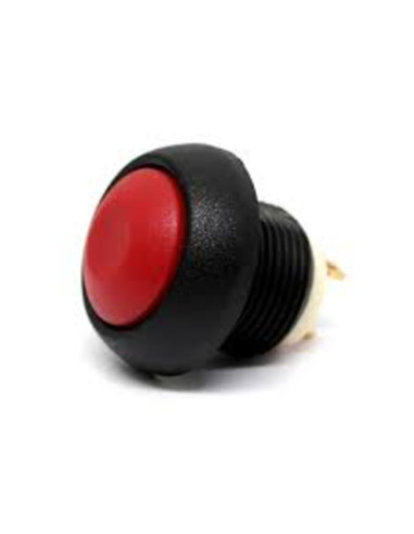 Pulsante tondo rosso normalmente aperto IP67