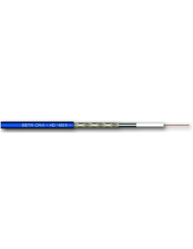 Cavo coassiale per videosorveglianza ø 3,30 mm LSZH blu 75Ω
