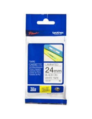 Nastro brother 24mm nero su bianco