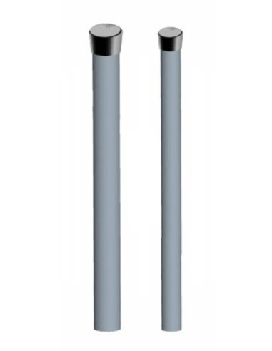 Palo h.2m ⌀42mm spessore 2mm con tappo nero