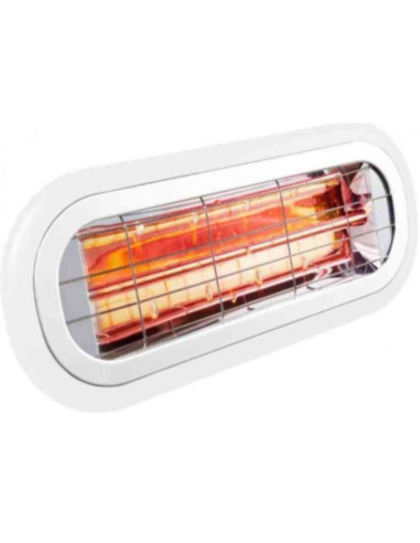 Stufa ad infrarossi 1500W IP65 12mq esterno / 24mq interno bianca
