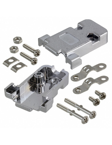 Guscio d-sub  9p vite corta metallico