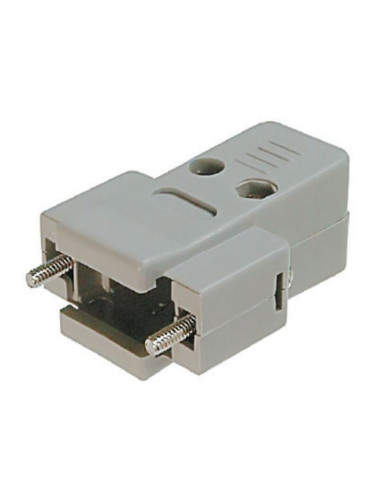 Guscio D-SUB 15p vite corta plast. grey