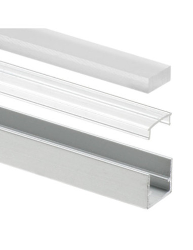 Profilo in alluminio a u 15x12mm 2m