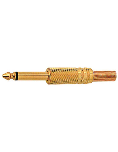 Spina jack volante 6,3mm mono dorata