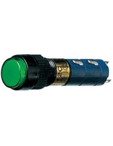 Pulsante bipolare luminoso tondo verde