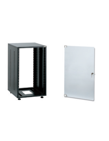 Armadio rack 18u p545mm nero+kit porta