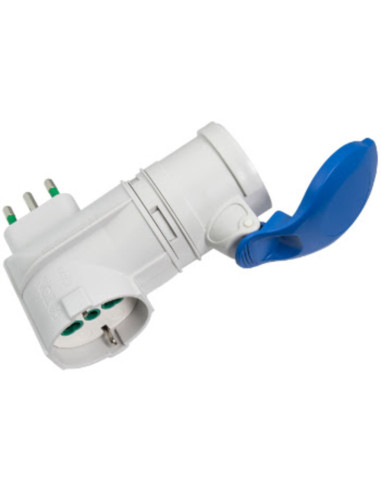 Adattatore duplex presa bip+shuko IP44