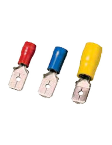 Faston maschio isolato blu 6,3mm PVC