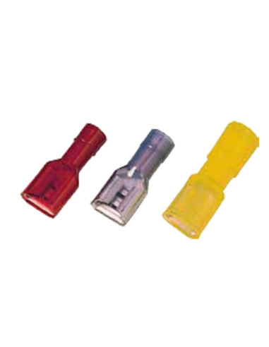 Faston femmina completamente isolato giallo 6,3mm