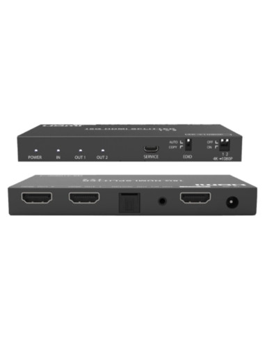 Splitter HDMI 2 porte 4K 60hz hdr edid hdcp 2.2 18gbps con downscaling