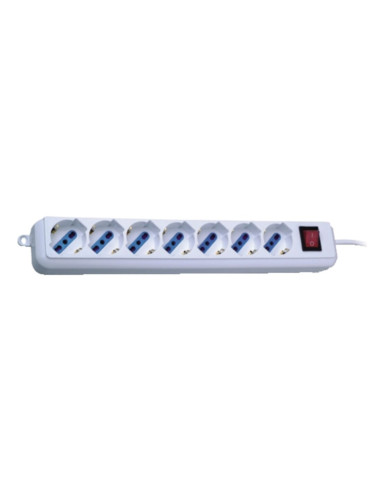 Multipresa 7 posti 10a/16a/sc  c/int bi