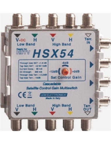 Multiswitch 5x5xa passante guad. sat reg attivo -3db alim. LNB da ric.