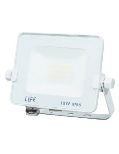Faretto slim 10W 4000k 110° IP65 1000lm 112x95x22mm bianco