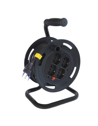 Prolunga avvolgibile 15m 3x1,5 4 prese Schuko - 1 spina 16A