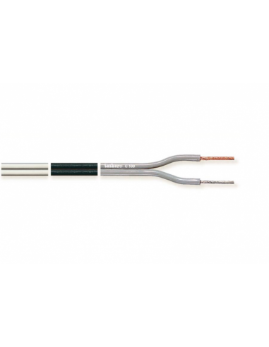 Cavo piattina polarizzata 2x1.00mm² per casse acustiche colore nero