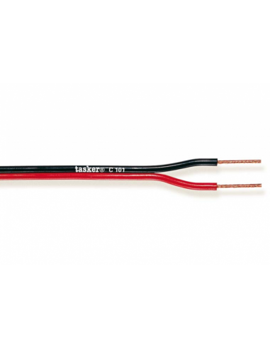 Cavo piattina rosso/nera 2x0,35mm² per casse acustiche