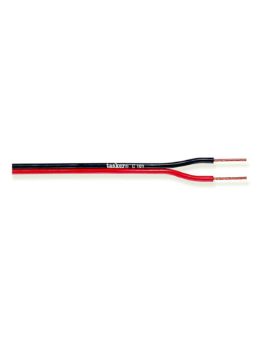 Cavo piattina rosso/nera 2x 0,50mm² per casse acustiche