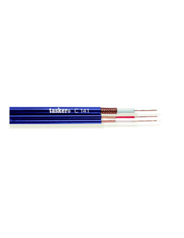 Cavo schermato 1x 75Ω + 2x 0,22mm² audio/video blue