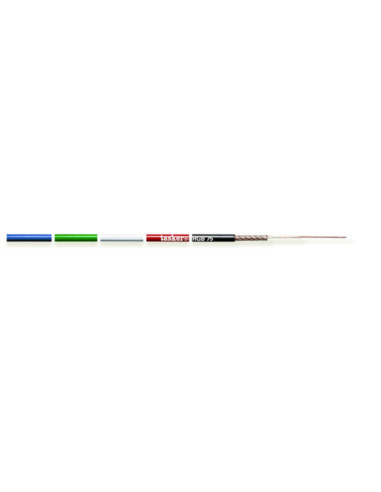 Cavo mini coassiale 75Ω 1x0,08mm² per cavi RGB - colore rosso