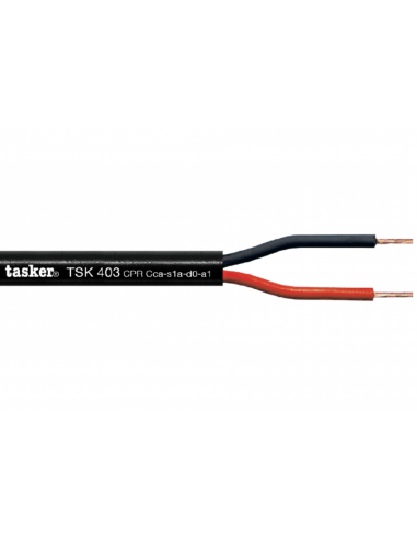 Cavo audio tondo 2x 2,50mm² siliconico LSZH cpr cca-s1a-d0-a1 nero