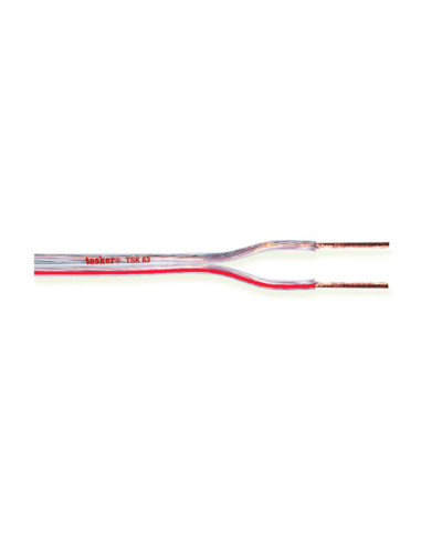 Cavo piattina trasparente 2x1,00mm² cca