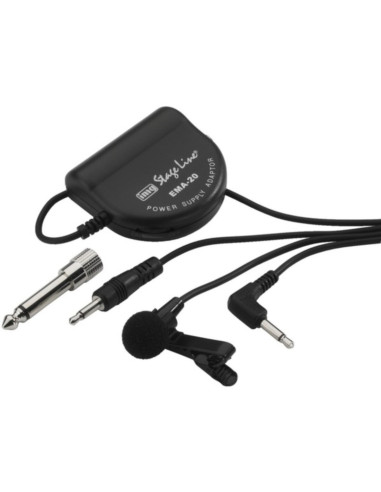 Microfono electret a cravatta 1,5V AAA con adattatore alimentazione