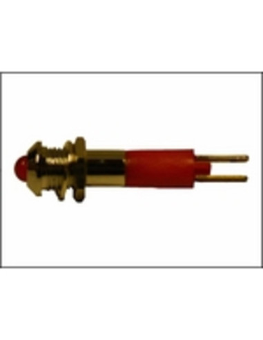 Led  5mm sporgente rosso  12 V dc