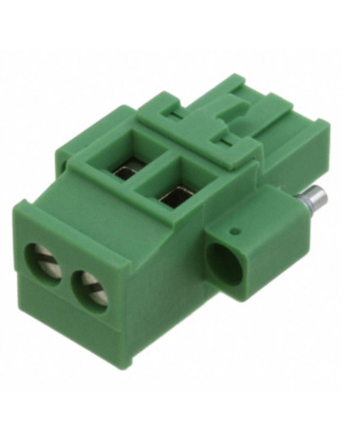 Connettore maschio scollegabile 2 vie passo 5.08mm angolare 90°